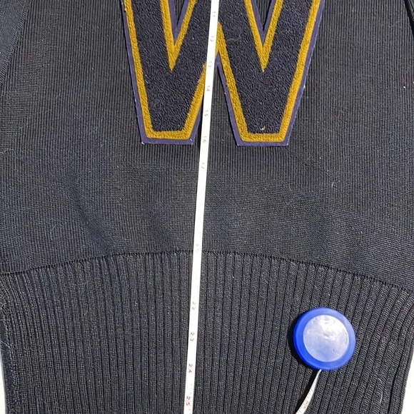 Vintage 1940s High School Letter Sweater Leather elbow patches—Sz 38 - Picture 9 of 12